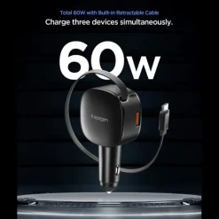 ŁADOWARKA SAMOCHODOWA SPIGEN EV603BT ESSENTAIL 60W CZARNA