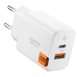 ŁADOWARKA SIECIOWA SPIGEN ESSENTIAL EE202EU 2-PORTOWA 20W BIAŁA