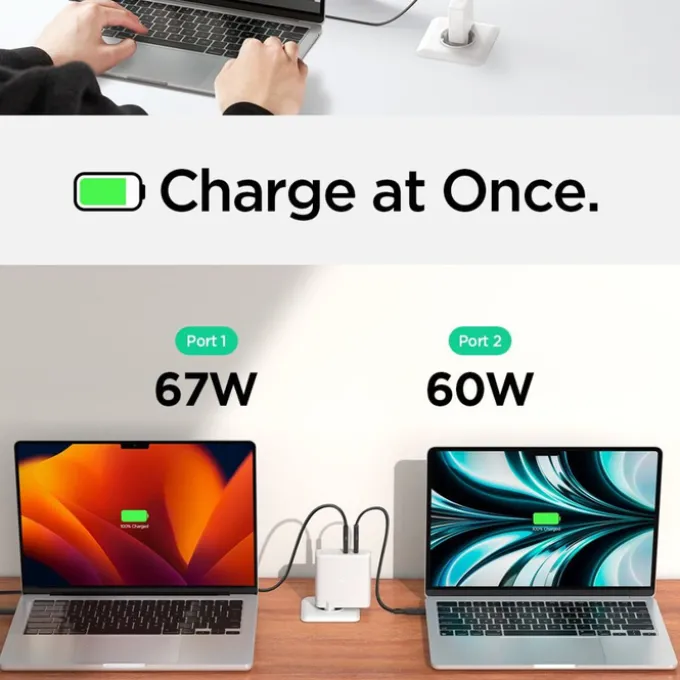 ŁADOWARKA SPIGEN ARCSTATION PRO GAN-1402 2-PORT NETWORK CHARGER 140W WHITE