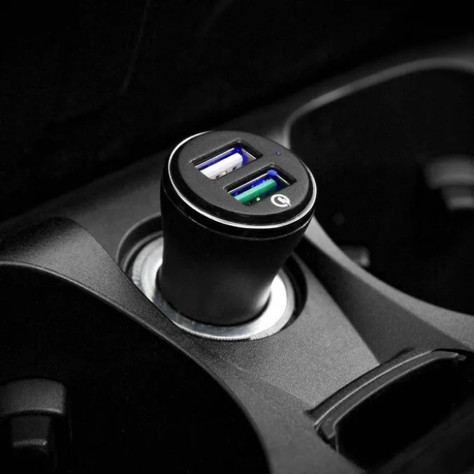 Ładowarka SPIGEN F27qc Qc3.0 2-port Car Charger Black Czarna