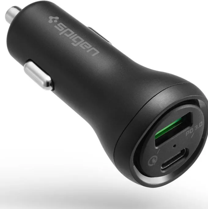 Ładowarka SPIGEN STEADIBOOST F31QC 2-PORT CAR CHARGER PD27W/QC3.0 BLACK