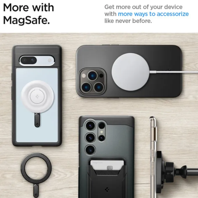 Blaszka Ring Spigen Onetap Ring Magnetic Magsafe Plate Carbon
