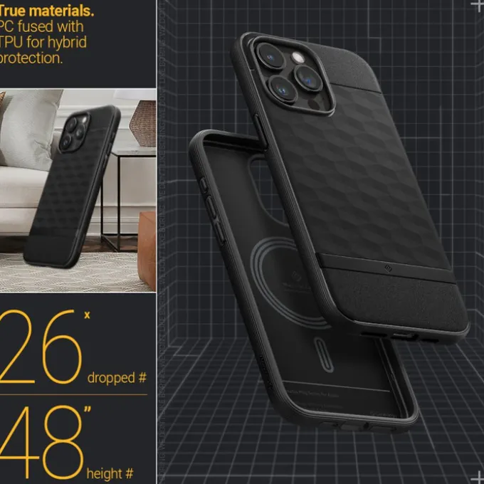 Etui Caseology Parallax Mag Magsafe iPhone 15 Pro Matte Black Case