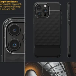 Etui iPhone 15 Pro Max Caseology Parallax Mag Magsafe Matte Black Case