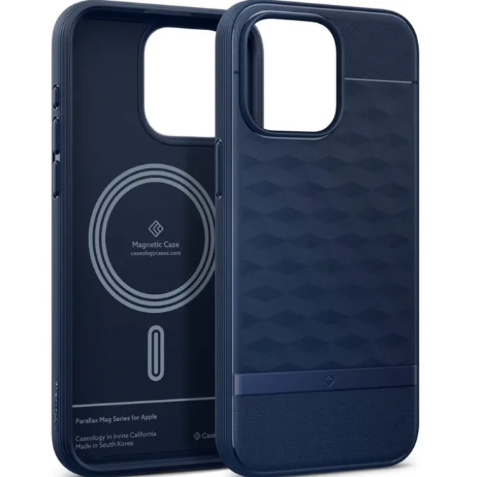 Etui iPhone 15 Pro Max Caseology Parallax Mag Magsafe Midnight Blue Case