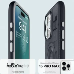 Etui iPhone 15 Pro Max Spigen Classic C1 Mag Magsafe Graphite Case