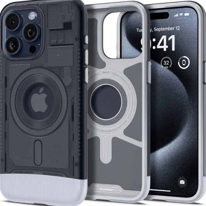 Etui iPhone 15 Pro Max Spigen Classic C1 Mag Magsafe Graphite Case