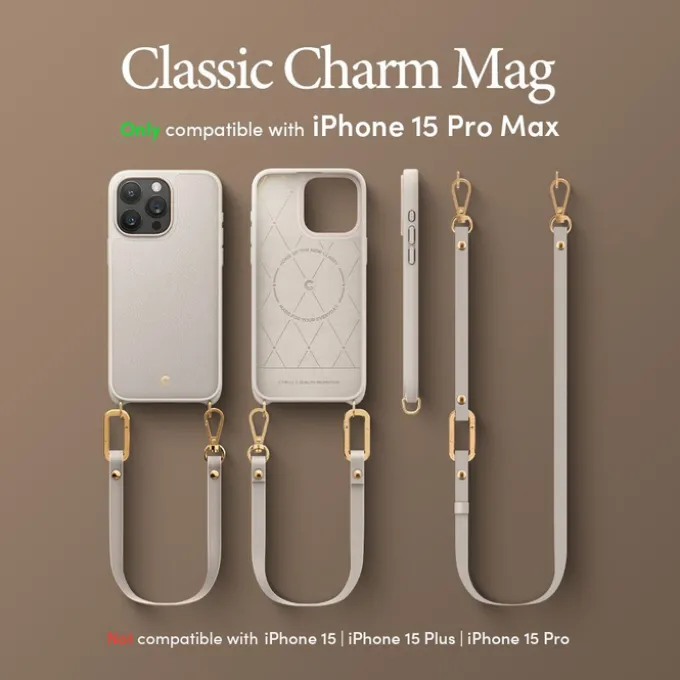 Etui iPhone 15 Pro Max Spigen Cyrill Classic Charm Mag Magsafe Cream Case