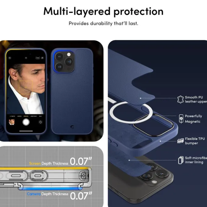 Etui iPhone 15 Pro Max Spigen Cyrill Kajuk Mag Magsafe Navy Case
