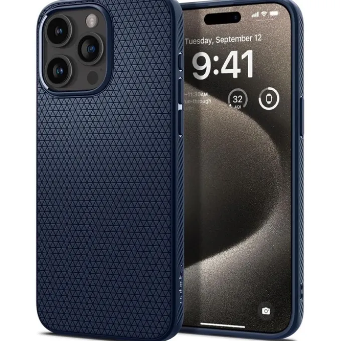 Etui iPhone 15 Pro Max Spigen Liquid Air Navy Blue Case