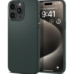 Etui iPhone 15 Pro Max Spigen Liquid Air Abyss Green Case