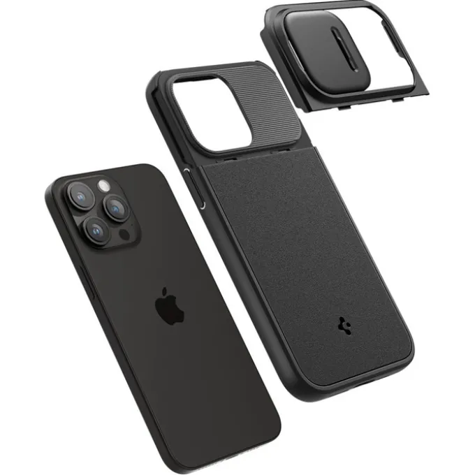 Etui iPhone 15 Pro Max Spigen Optik Armor Mag Magsafe Black Case