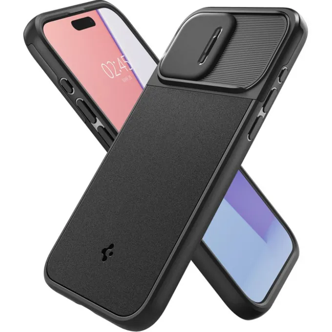Etui iPhone 15 Pro Max Spigen Optik Armor Mag Magsafe Black Case