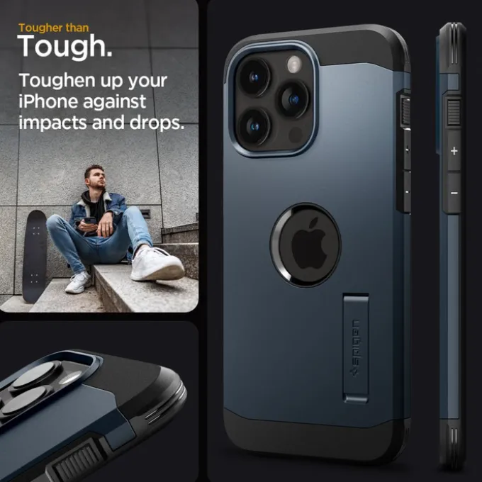 Etui iPhone 15 Pro Max Spigen Tough Armor Mag Magsafe Metal Slate