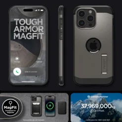 Etui iPhone 15 Pro Max Spigen Tough Armor Mag Magsafe Gunmetal