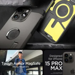Etui iPhone 15 Pro Max Spigen Tough Armor Mag Magsafe Gunmetal