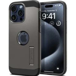 Etui iPhone 15 Pro Max Spigen Tough Armor Mag Magsafe Gunmetal