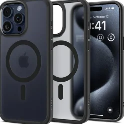 Etui iPhone 15 Pro Max Spigen Ultra Hybrid Mag Magsafe Frost Black Case