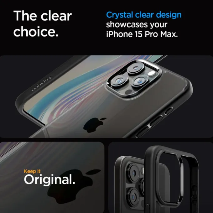 Etui iPhone 15 Pro Max Spigen Ultra Hybrid Matte Black Case