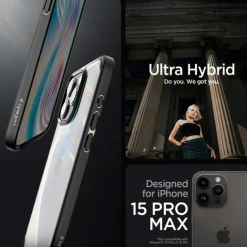 Etui iPhone 15 Pro Max Spigen Ultra Hybrid Matte Black Case