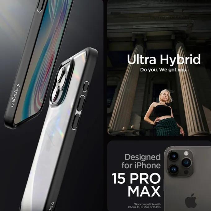 Etui iPhone 15 Pro Max Spigen Ultra Hybrid Matte Black Case