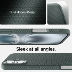 Etui iPhone 16 Spigen Liquid Air Abyss Green