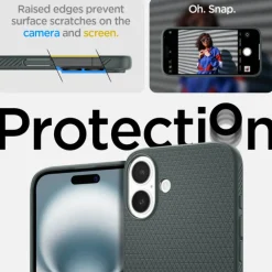 Etui iPhone 16 Spigen Liquid Air Abyss Green