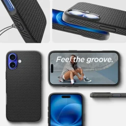 Etui iPhone 16 Spigen Liquid Air Matte Black