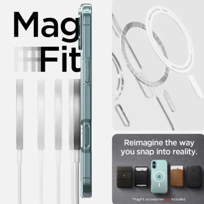 Etui iPhone 16 Spigen Liquid Crystal Mag Magsafe Clear