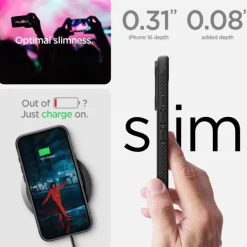 Etui iPhone 16 Spigen Rugged Armor Mag Magsafe Matte Black