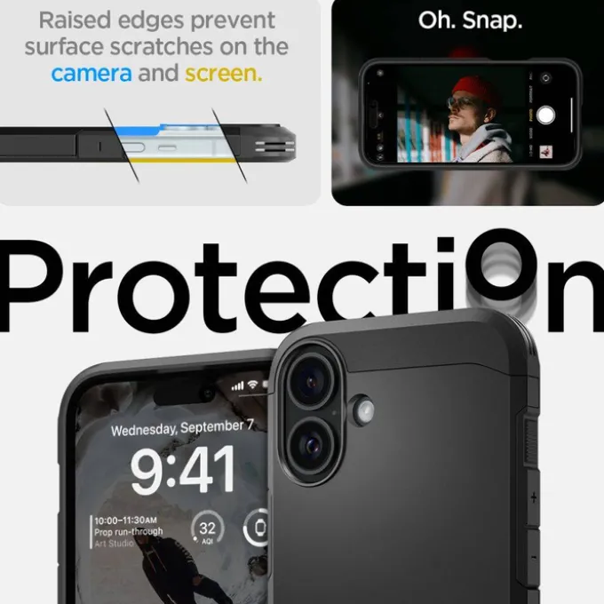 Etui iPhone 16 Spigen Tough Armor Mag Magsafe Black