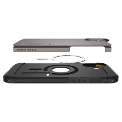Etui iPhone 16 Spigen Tough Armor Mag Magsafe Gunmetal
