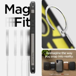 Etui iPhone 16 Spigen Tough Armor Mag Magsafe Gunmetal