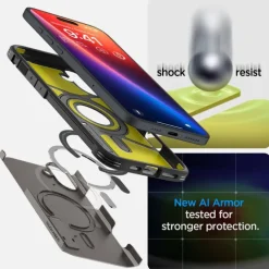 Etui iPhone 16 Spigen Tough Armor Mag Magsafe Gunmetal