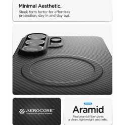 ETUI SPIGEN AIRSKIN ARAMID MAG SAMSUNG GALAXY S26 ULTRA MAGSAFE CZARNE
