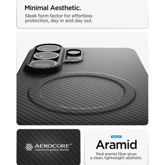 ETUI SPIGEN AIRSKIN ARAMID MAG SAMSUNG GALAXY S26 ULTRA MAGSAFE CZARNE