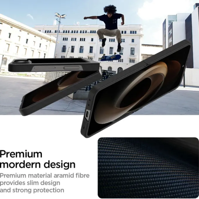 ETUI SPIGEN AIRSKIN SAMSUNG GALAXY Z FLIP 6 / 7 FE ARAMID BLACK