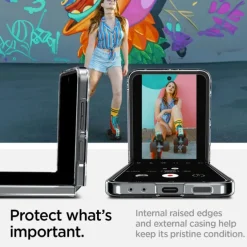 ETUI SPIGEN AIRSKIN SAMSUNG GALAXY Z FLIP 6 / 7 FE CRYSTAL CLEAR