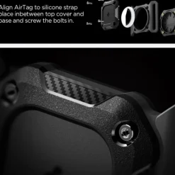 ETUI SPIGEN AIRTAG 1 / 2 TOUGH ARMOR PET COLLAR BLACK