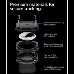 ETUI SPIGEN APPLE AIRTAG 1 / 2 TOUGH ARMOR BLACK