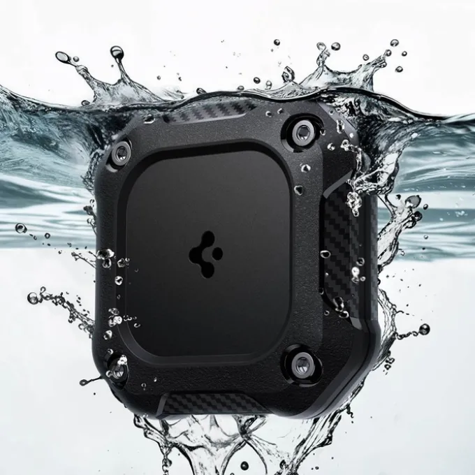 ETUI SPIGEN APPLE AIRTAG 1 / 2 TOUGH ARMOR BLACK