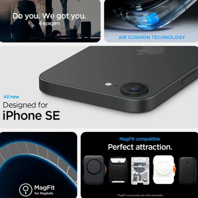 ETUI SPIGEN APPLE IPHONE 17E/16E ULTRA HYBRID S MAGSAFE FROST BLACK