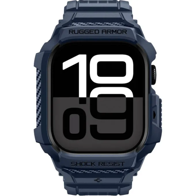ETUI SPIGEN APPLE WATCH 10 / 11 (42 MM) RUGGED ARMOR ”PRO” V2 NAVY BLUE