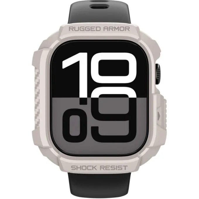 ETUI SPIGEN APPLE WATCH 10 / 11 (42 MM) RUGGED ARMOR V2 DUNE BEIGE