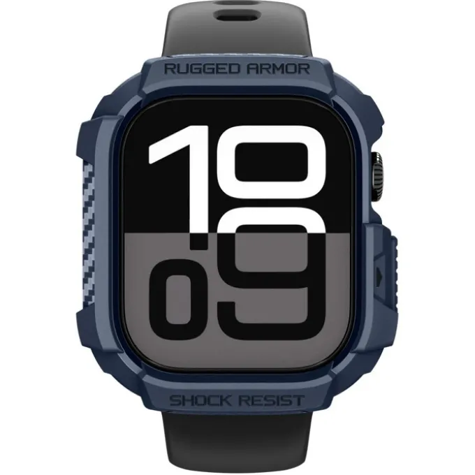 ETUI SPIGEN APPLE WATCH 10 / 11 (42 MM) RUGGED ARMOR V2 NAVY BLUE