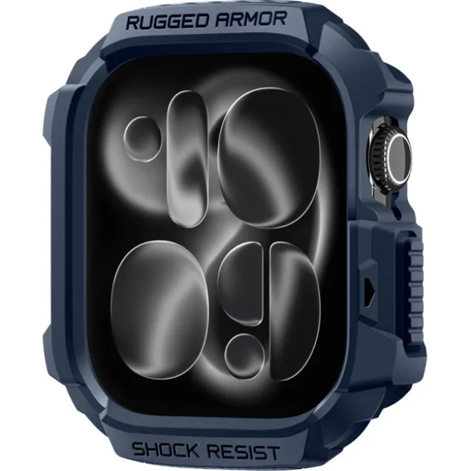ETUI SPIGEN APPLE WATCH 10 / 11 (42 MM) RUGGED ARMOR V2 NAVY BLUE