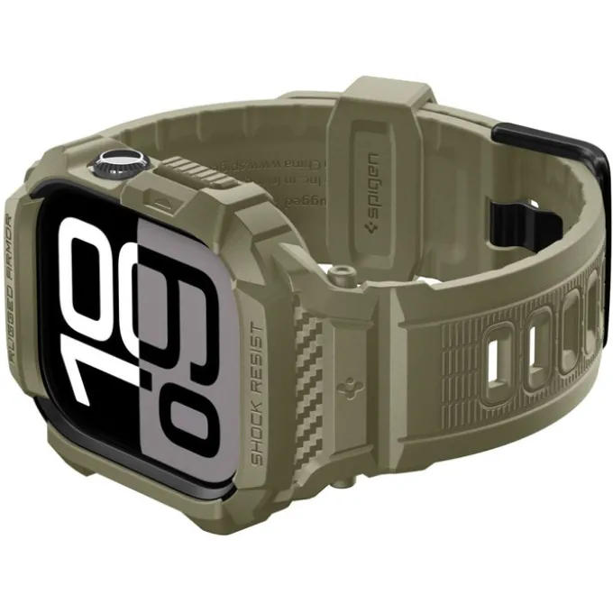 ETUI SPIGEN APPLE WATCH 10 / 11 (46 MM) RUGGED ARMOR ”PRO” V2 VINTAGE KHAKI