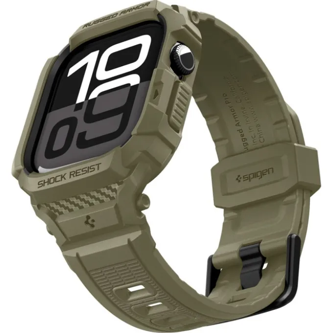ETUI SPIGEN APPLE WATCH 10 / 11 (46 MM) RUGGED ARMOR ”PRO” V2 VINTAGE KHAKI