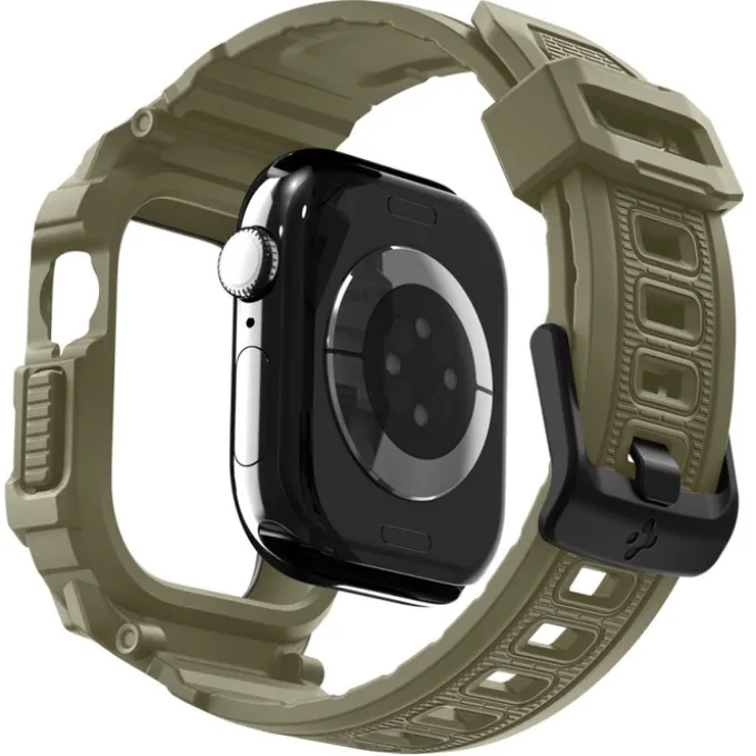 ETUI SPIGEN APPLE WATCH 10 / 11 (46 MM) RUGGED ARMOR ”PRO” V2 VINTAGE KHAKI