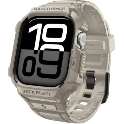 ETUI SPIGEN APPLE WATCH 10 / 11 (46 MM) RUGGED ARMOR ”PRO” V2 DUNE BEIGE